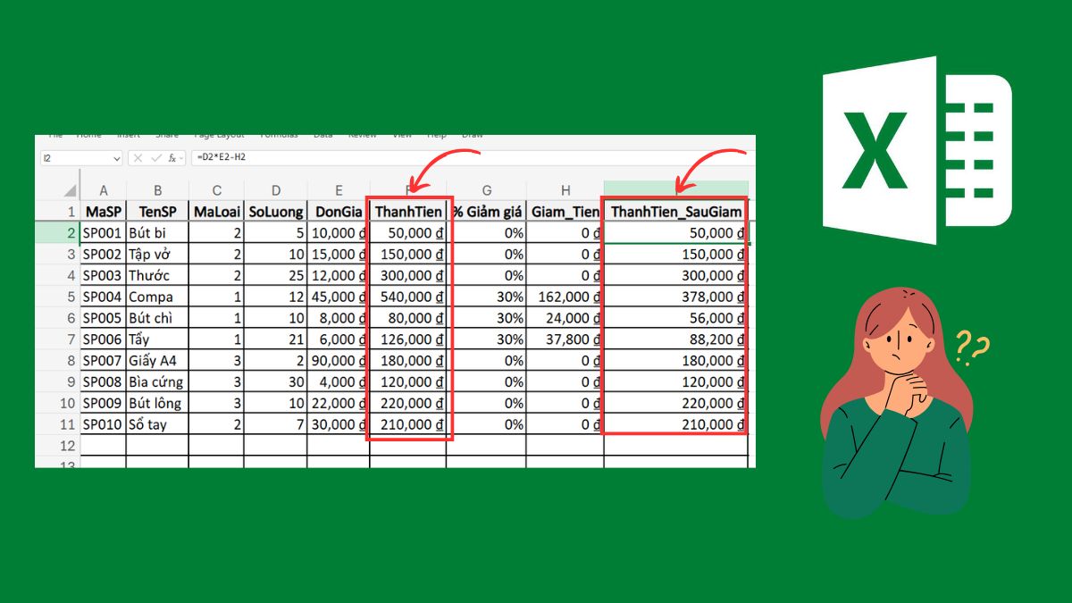 Hướng dẫn cách tính thành tiền trong Excel chi tiết 2025 Hướng dẫn cách tính thành tiền trong Excel chi tiết 2025